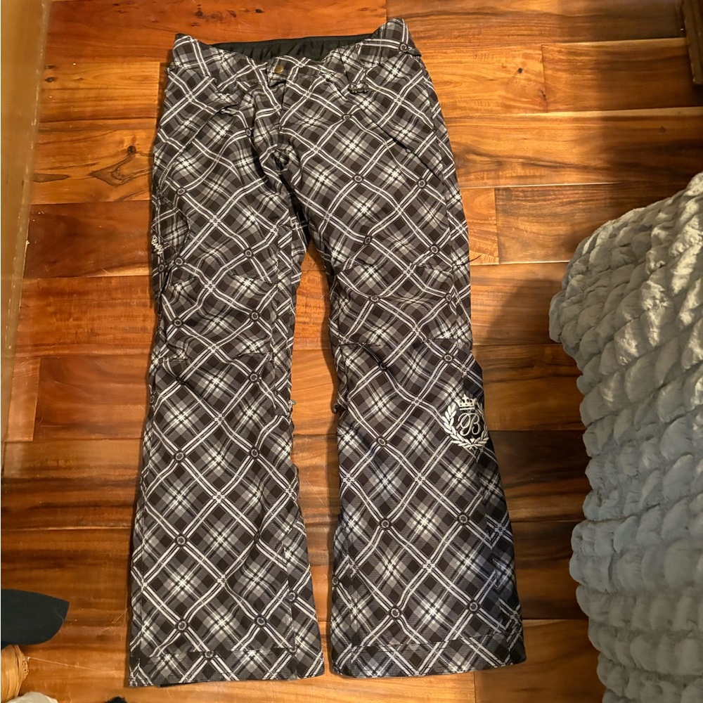 Betty Rides XS Y2K Plaid‎ Snowboard Pants Women’s Insulated Ski Snow (0909)